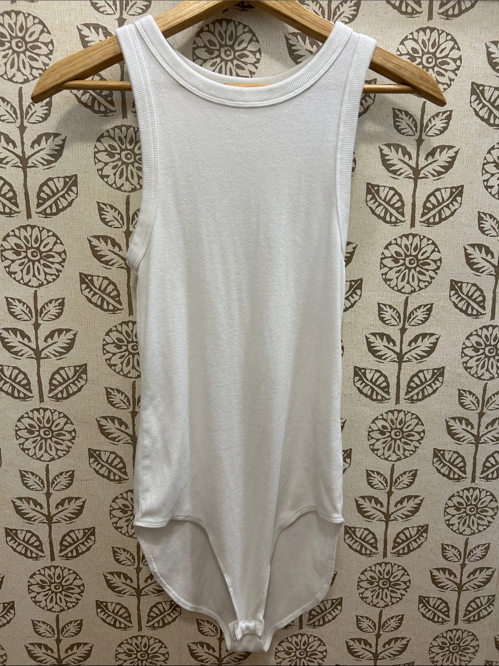 a new day White Ribbed Tank Bodysuit